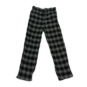 Hollister Sleep Plaid Flannel Pajama Pants Women's Size S Black Gray